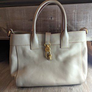 Dooney and Bourke Flourentine Amelia Tote (Ecru / light gray) NWOT